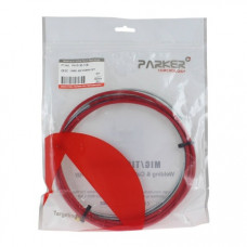 Стальная спираль Parker 0,8мм красная с латунным ниппелем 4м