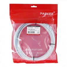 Стальная спираль Parker 1,0-1,2мм белая с латунным ниппелем 5м