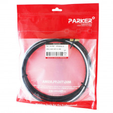 Стальная спираль Parker 1,0-1,4мм чёрная с латунным ниппелем 3м