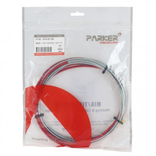 Стальная спираль Parker 1,0-1,2мм красная с латунным ниппелем 4м