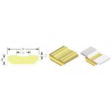 Керамическая подкладка SVR плоская 27x7,8x600 мм с канавкой 12x1,2 мм, уп. 15пог. м.